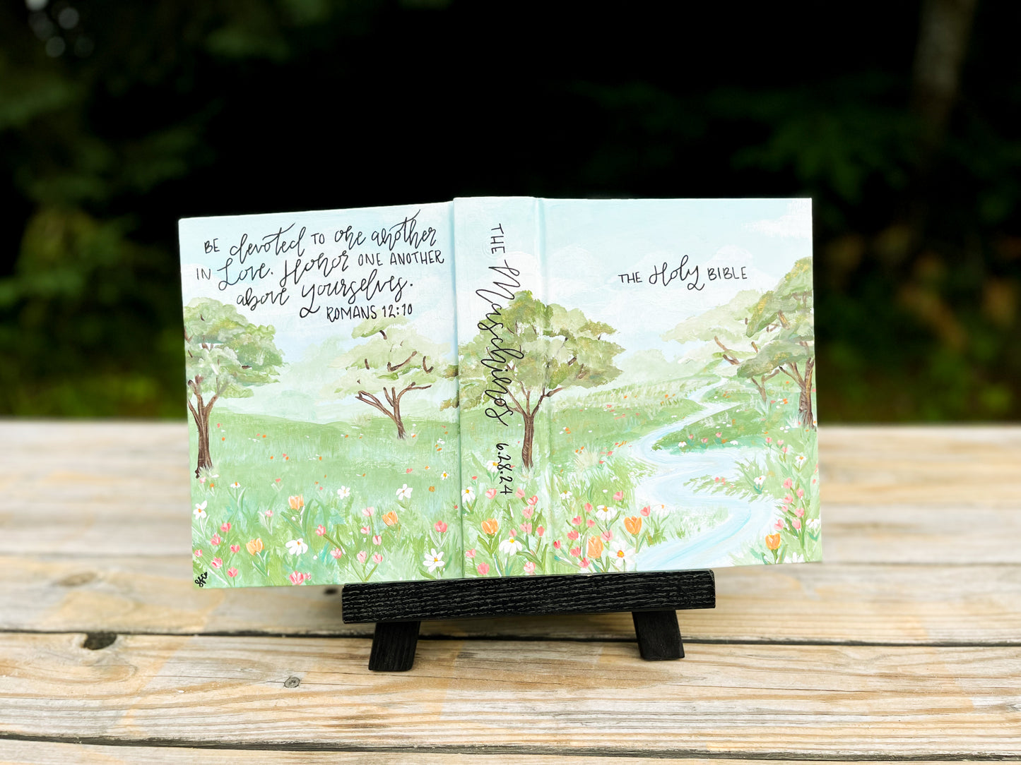 Custom Hand Painted Bible- by Sabreena