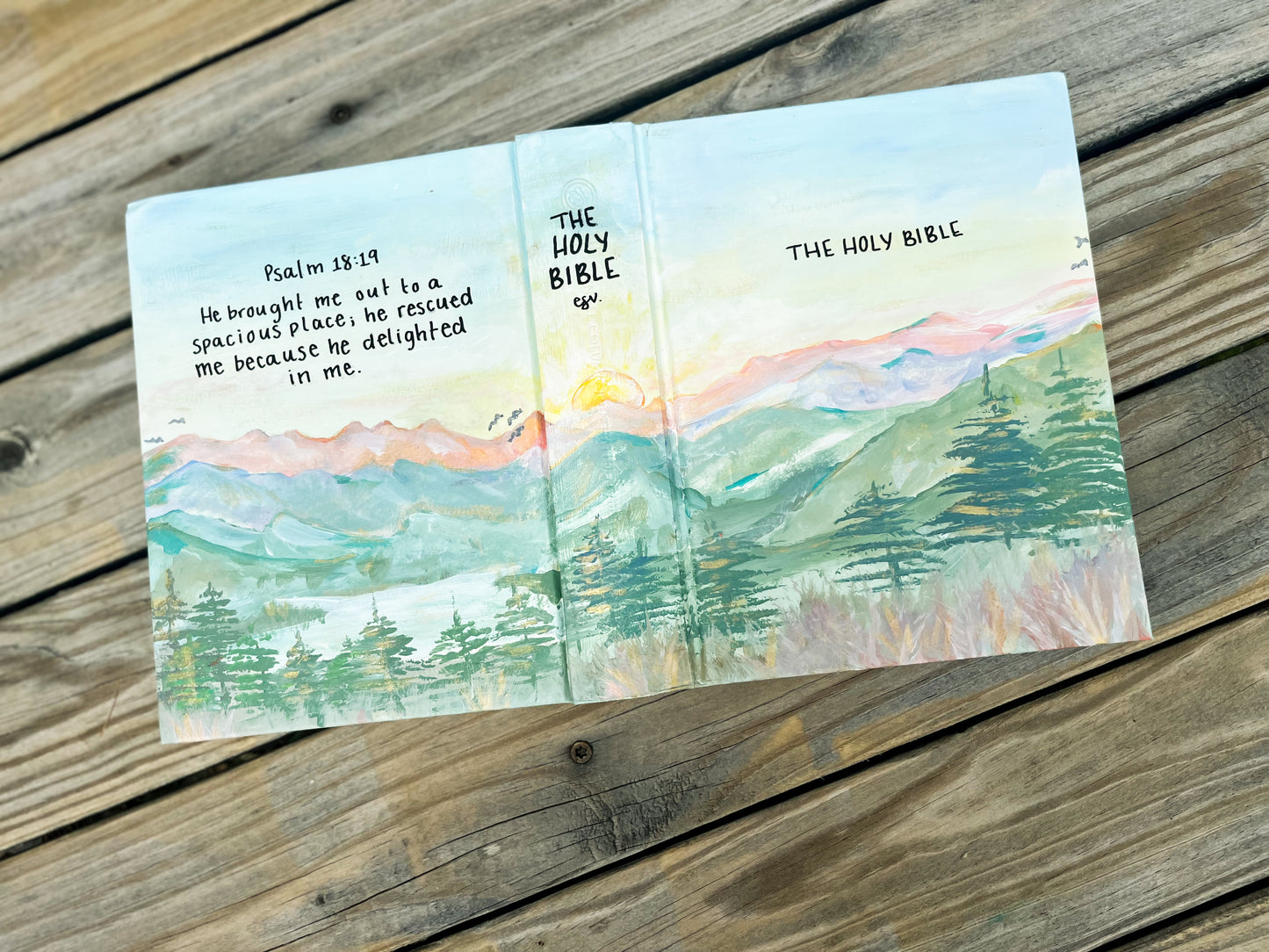 Custom Hand Painted Bible- by Sabreena