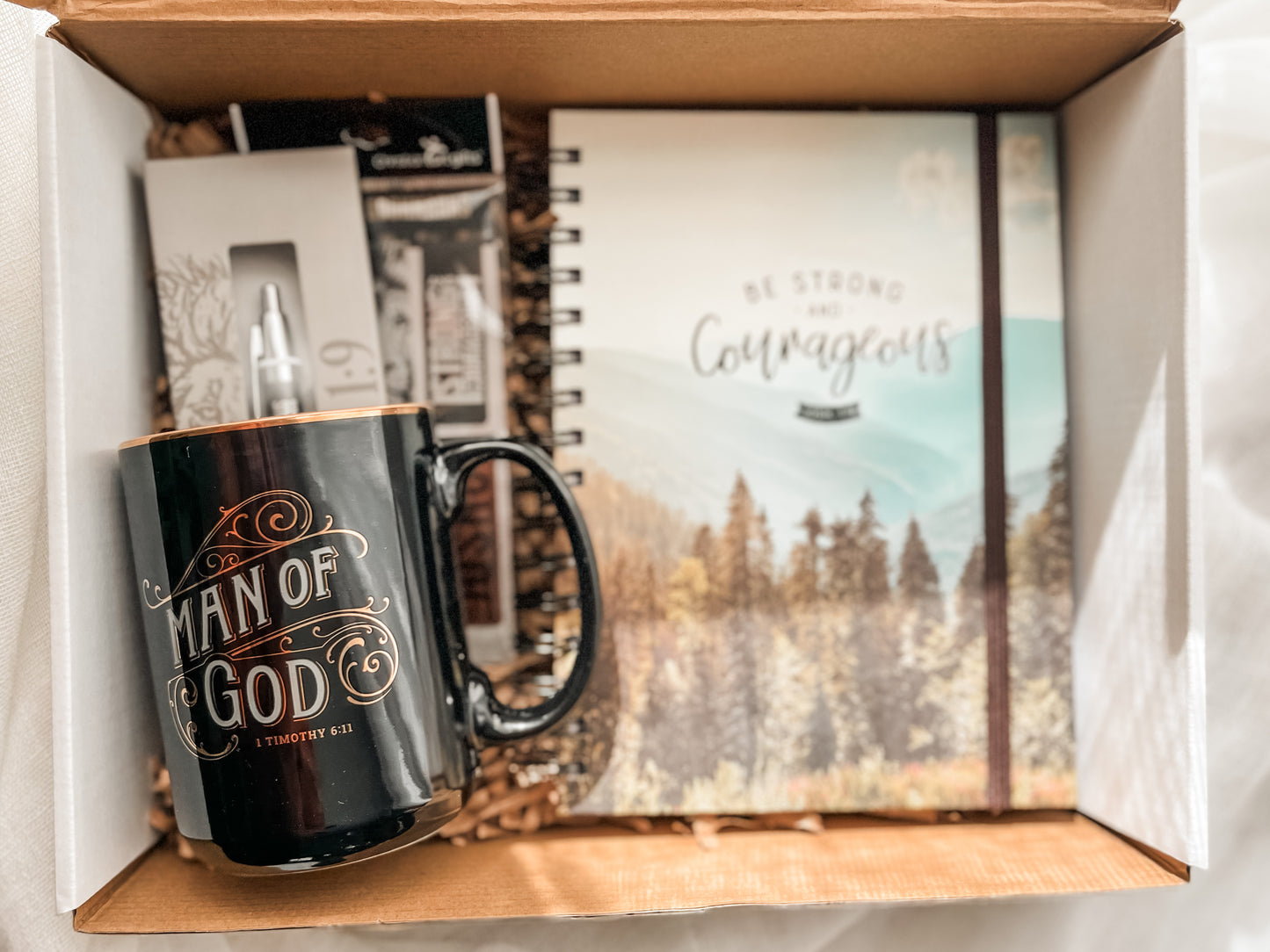 Strong and Courageous Blessing Box for the men